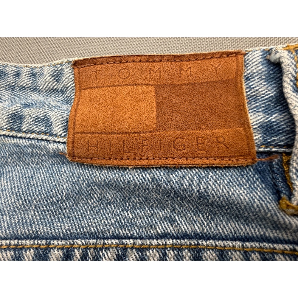 Tommy Hilfiger Vintage 90s High Rise Jeans Tapestry Hem Light Wash | Women's 8 - Picture 14 of 15